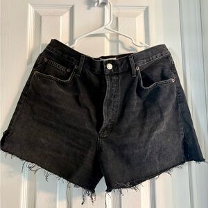 Agolde Dee Black Denim Women Shorts